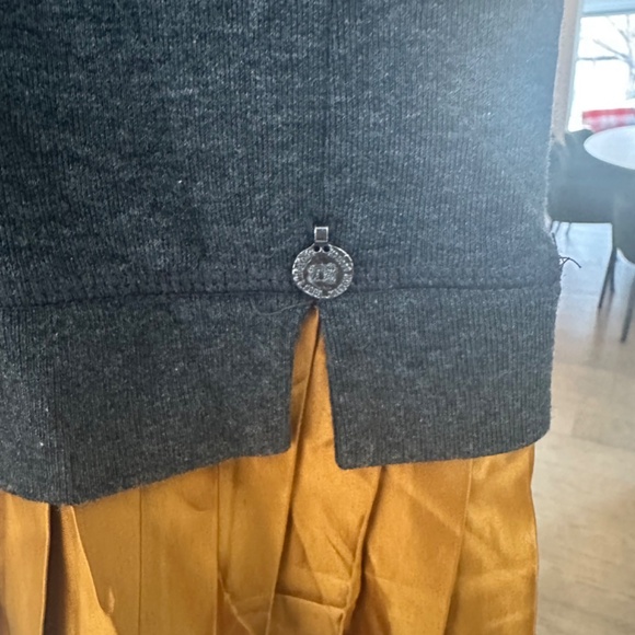 Scotch & Soda dress, dark grey/burnt orange ruffle - size 8-10 (S&S size 3) - Picture 6 of 16
